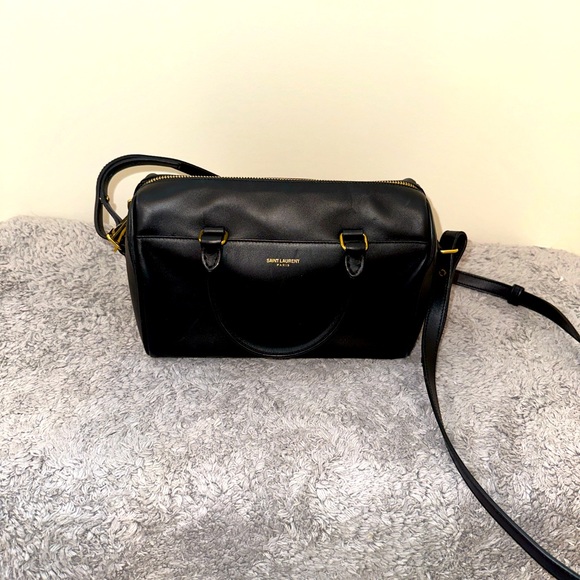YSL black leather 2 way handbag - Picture 1 of 8